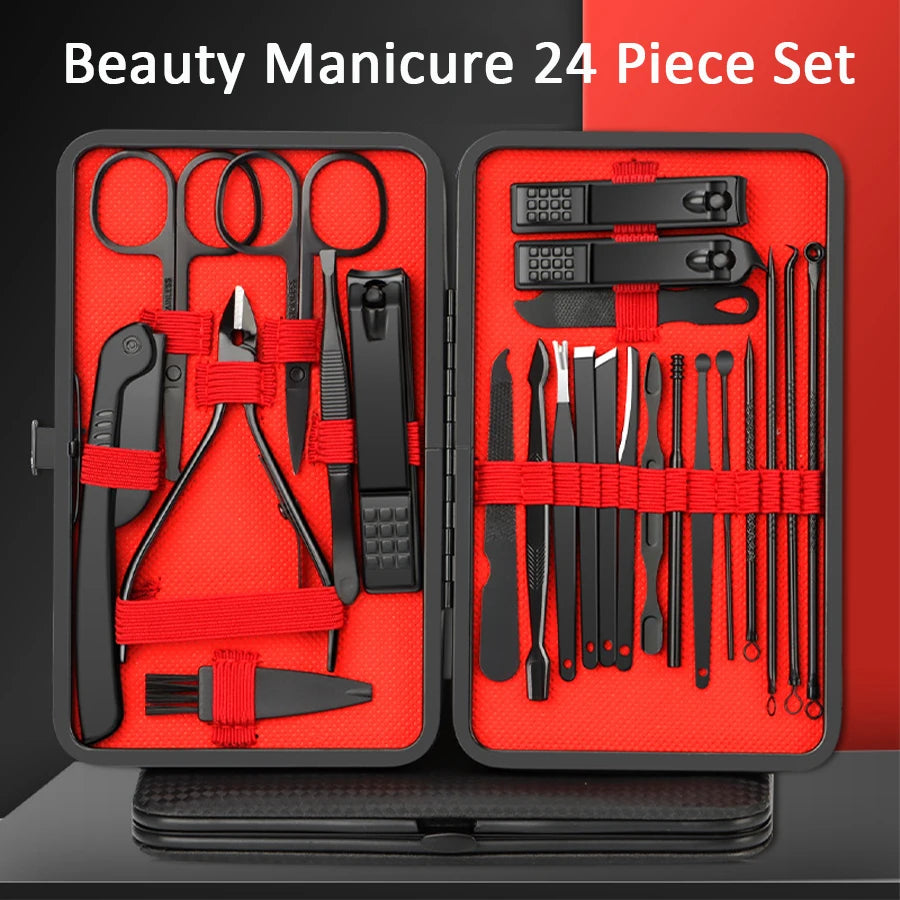 7/10/12/18/20/24-Piece Professional Manicure Set